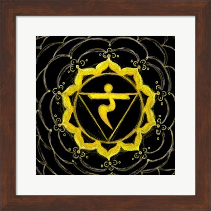 Framed Manipura - Solar Plexus Chakra, Sparkling Jewel Print