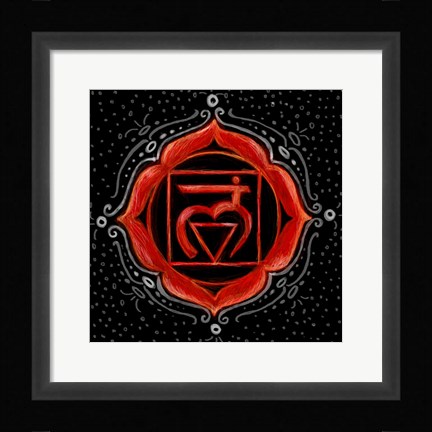 Framed Muladhara - Root Chakra, Support Print