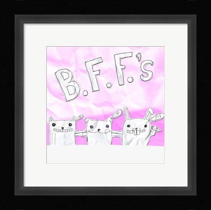Framed BFF Cats Print