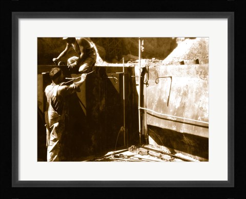 Framed Detail in corner of column form showing vertical and horizontal keys with grout pipe and condulet grout outlets Print