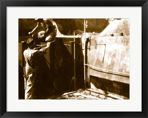 Framed Detail in corner of column form showing vertical and horizontal keys with grout pipe and condulet grout outlets Print
