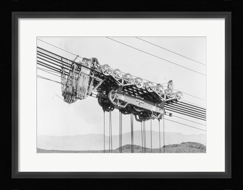 Framed Detail of carriage of permanent 150-ton cableway at Boulder Dam Print