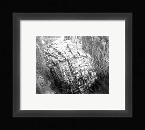 Framed As the Hoover Dam forms Print