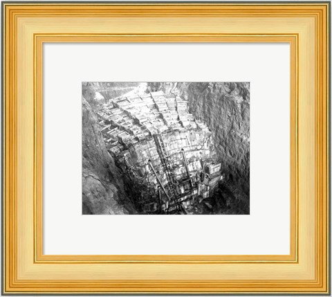 Framed As the Hoover Dam forms Print