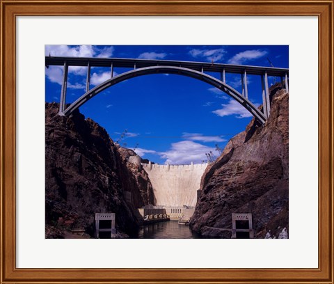 Framed Hoover Dam with Bypass from Reclamation Print