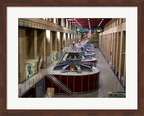 Framed Hoover Dam&#39;s generators Print