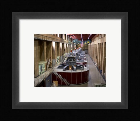 Framed Hoover Dam's generators Print