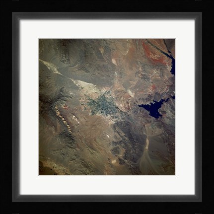 Framed Las Vegas viewed from space Print