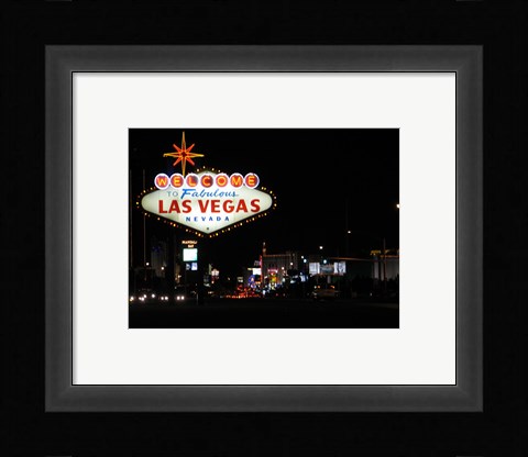 Framed Welcome To Vegas sign Print