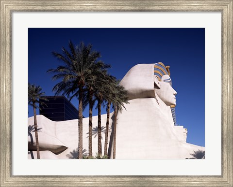Framed Dramatic Sphynx at the Luxor Hotel Casino in Las Vegas Excalibur Hotel Turets, Las Vegas, Nevada Print
