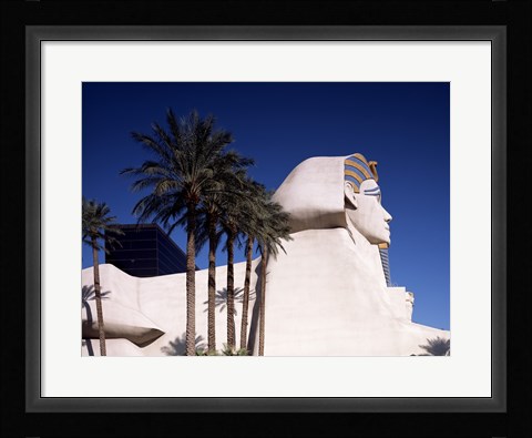Framed Dramatic Sphynx at the Luxor Hotel Casino in Las Vegas Excalibur Hotel Turets, Las Vegas, Nevada Print