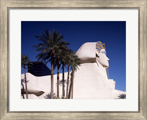 Framed Dramatic Sphynx at the Luxor Hotel Casino in Las Vegas Excalibur Hotel Turets, Las Vegas, Nevada Print
