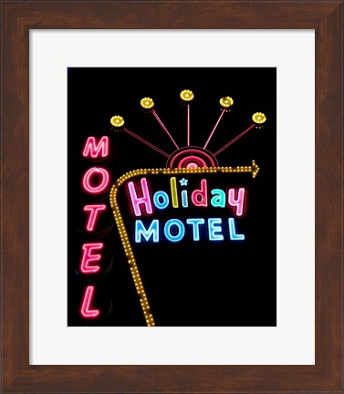 Framed Holiday Motel, Las Vegas, Nevada Print