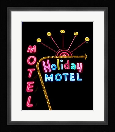 Framed Holiday Motel, Las Vegas, Nevada Print
