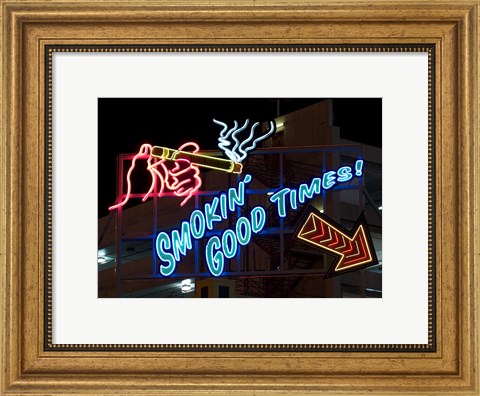 Framed Old Motels and Historic Neon Art, Las Vegas Print