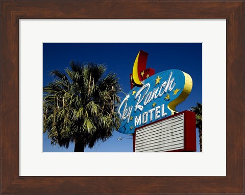 Framed Sky ranch motel sign Print
