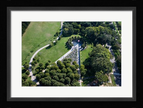 Framed Ariel view of the Korean War Monument Print