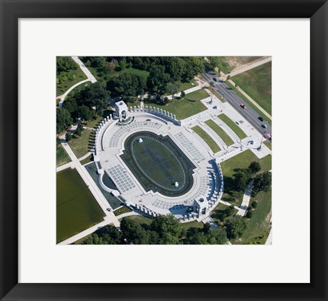 Framed Ariel view of the WW2 Monument Print