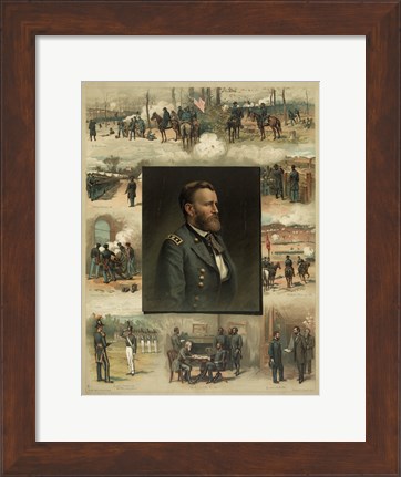 Framed Civil War Grant from West Point to Appomattox Print