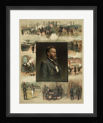 Framed Civil War Grant from West Point to Appomattox Print