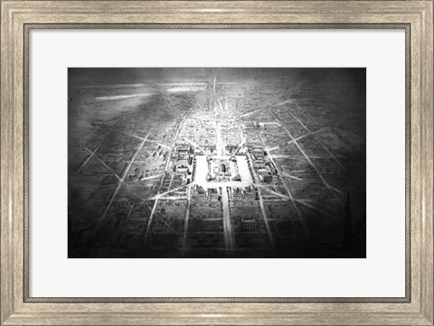 Framed Conceptual drawing for Independence Square, Washington DC Print