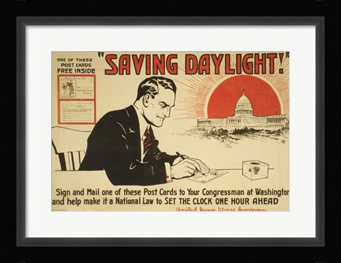 Framed Daylight savings time Print