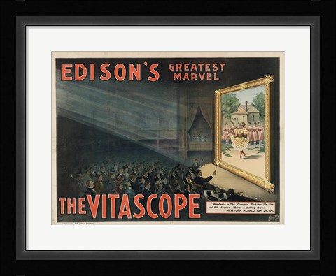 Framed Edisons Vitascope Print