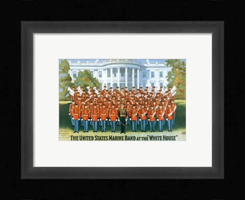 Framed Marine Band at the White house Print