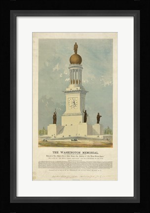 Framed Original concept for the Washington Monument Print