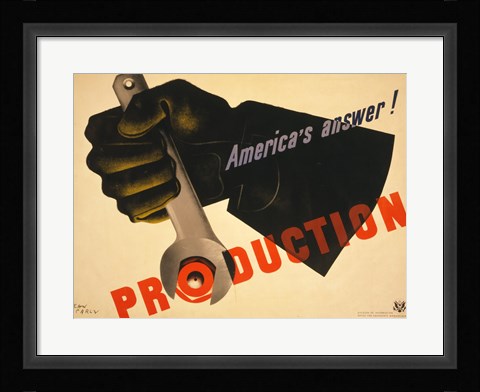 Framed Production poster WW1 Print