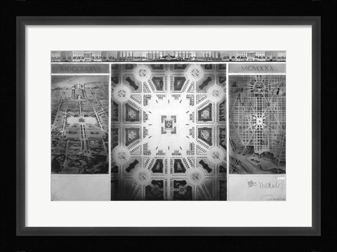 Framed Proposed drawing for Independence Square, Washington Memorial III Print