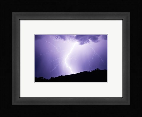 Framed Lightning Strike 2007 Print