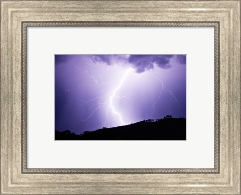 Framed Lightning Strike 2007 Print