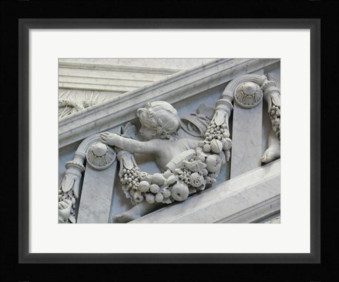 Framed Library of congress architecture detail child turned Print