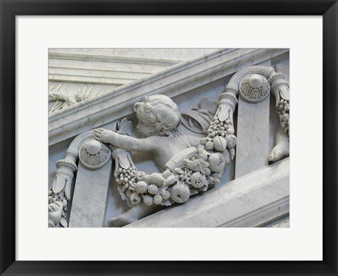 Framed Library of congress architecture detail child turned Print