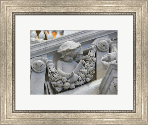 Framed Library of congress architecture detail child reading Print