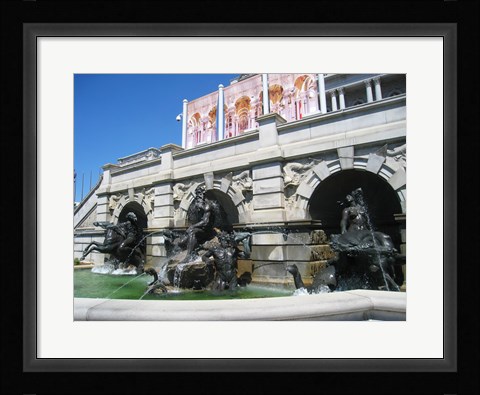 Framed Library of Congress Court of Neptune Fountain Washington DC Print