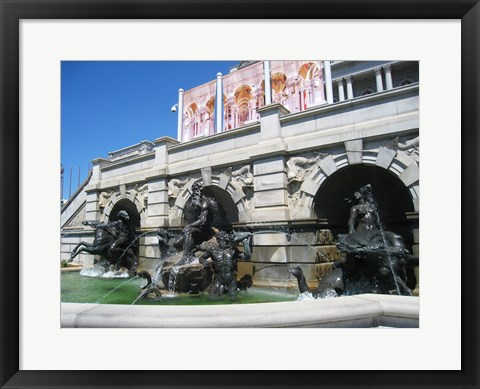 Framed Library of Congress Court of Neptune Fountain Washington DC Print