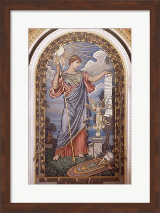 Framed Second Floor, East Corridor. Mosaic of Minerva library of congress washington Print