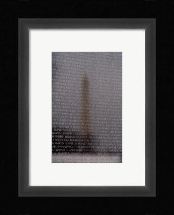 Framed Vietnam Veterans Memorial in Washington DC Print