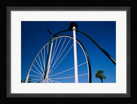 Framed Close-up of a Penny farthing bicycle, Santa Barbara, California, USA Print