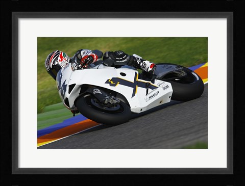 Framed Garry McCoy riding the Ilmor X3 Print