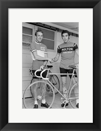 Framed Joop Zoetemelk and Eddy Merckx 1973 Print