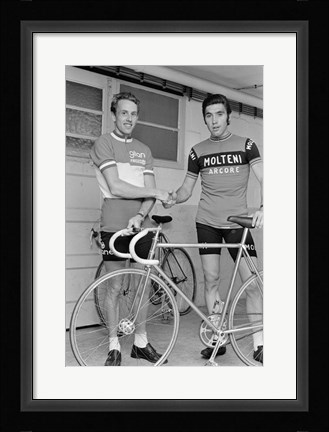 Framed Joop Zoetemelk and Eddy Merckx 1973 Print