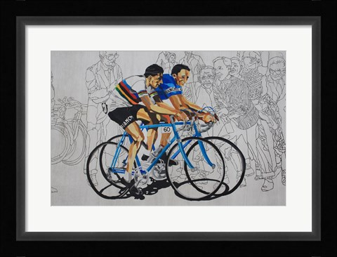 Framed Murales coppi bicycles Print