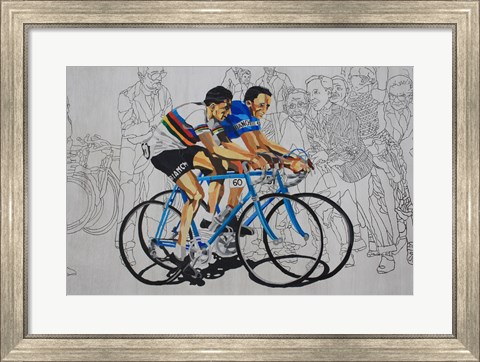 Framed Murales coppi bicycles Print