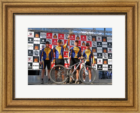 Framed US Navy our Navy SEALS claim their trophy after winning a five-race series Print