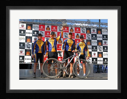 Framed US Navy our Navy SEALS claim their trophy after winning a five-race series Print