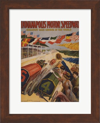 Framed Indianapolis Motor Speedway Print