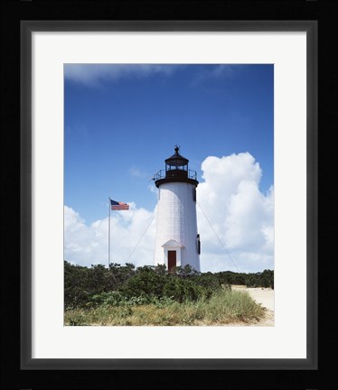 Framed Ape Poge Light, Cape Cod, Massachusetts Print